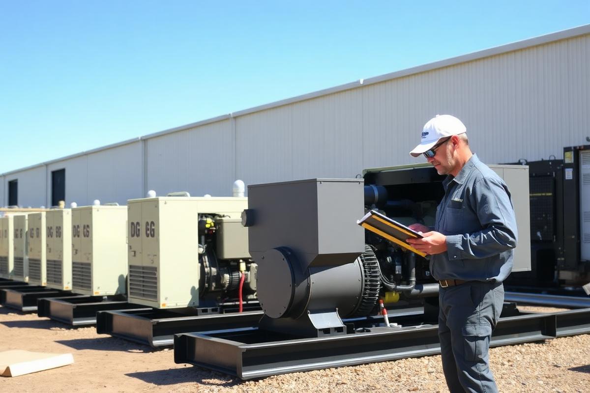 KS & Co engineer carrying out a free used generator inspection in Chennai